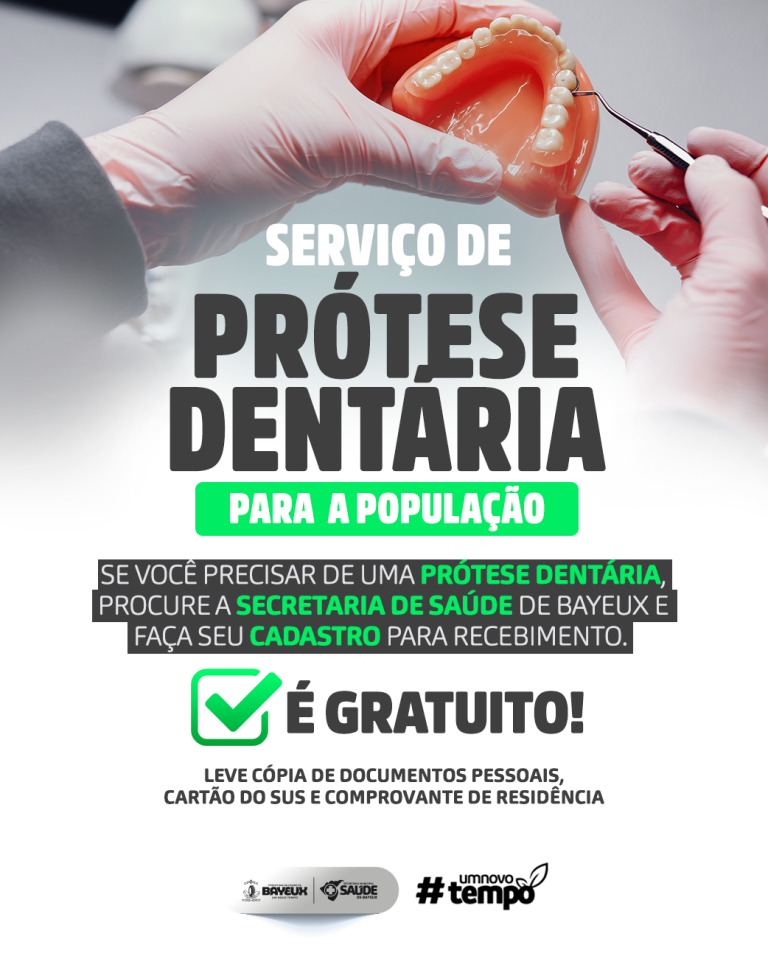 Centro de Especialidades Odontológicas de Bayeux retoma atendimento do serviço de confecção de próteses dentárias para a população na policlínica Benjamin Maranhão