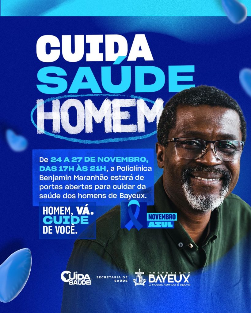 Cuida Saúde: Prefeitura Bayeux fará ação especial com foco em saúde e bem-estar do homem