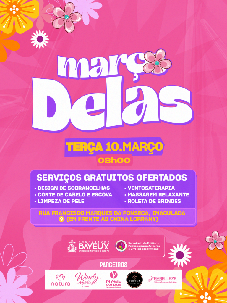 Prefeitura de Bayeux promove ações gratuitas de beleza e bem-estar para mulheres, nesta terça-feira (10)