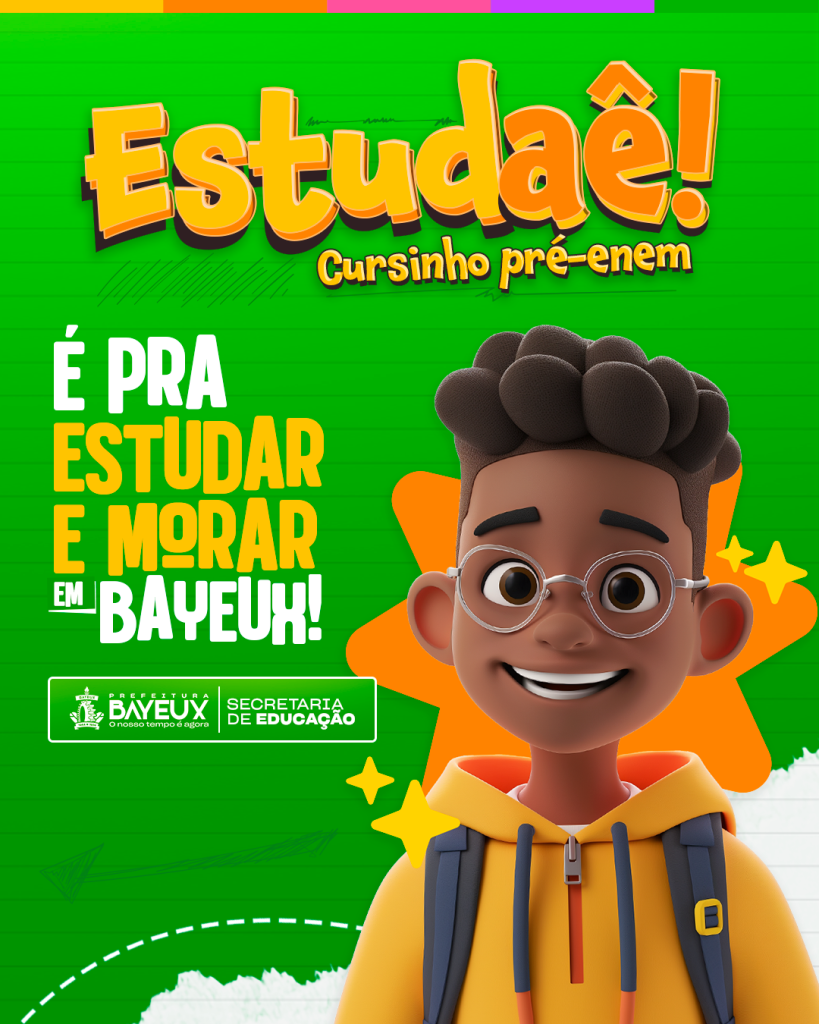 Estudaê: inscrições do cursinho para o Enem ofertado pela Prefeitura de Bayeux começam nesta sexta (13)
