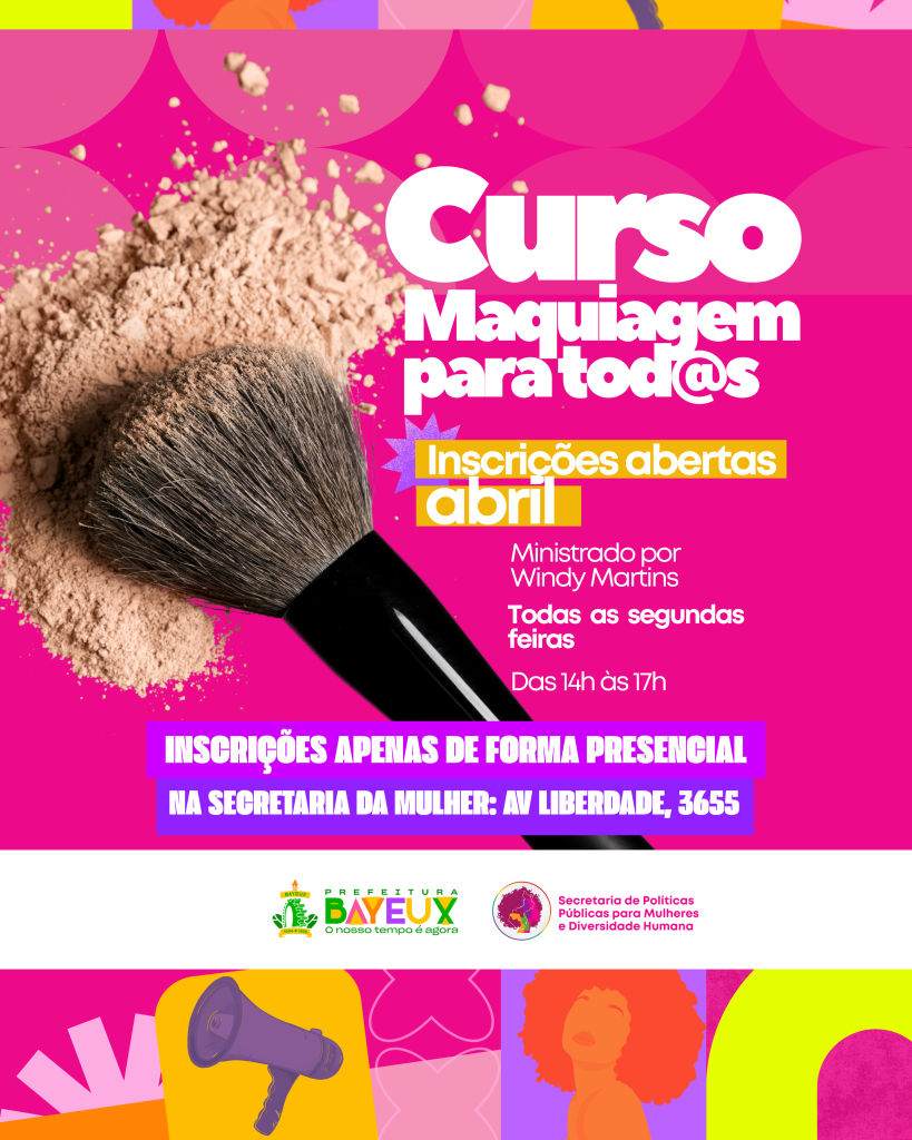 Prefeitura de Bayeux abre inscrições para curso gratuito de maquiagem