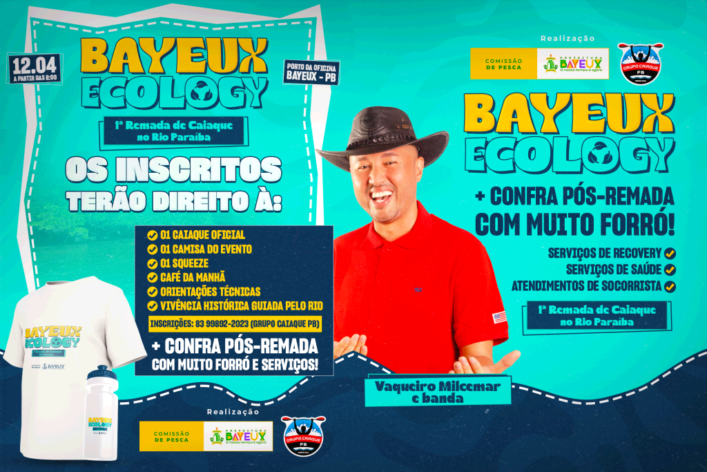 Prefeitura de Bayeux promove a 1ª Remada de Caiaque no Rio Paraíba